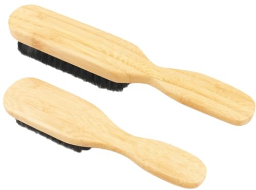 PHENOFICE 2 Stück Männer Haarbürsten Weichen Borsten Zerstreute Haare reinigungsbürste für Bart Haarschnittpflege Langlebig Tragbar für Friseure und Zuhause