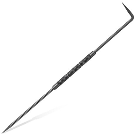 FdcLixuvol Double Pointed Scriber, 10 Inch Metal Scribe Tool Carbide Scribe Steel Point for Welding Marking Pen Glass Metal Sheet Ceramics (Black)