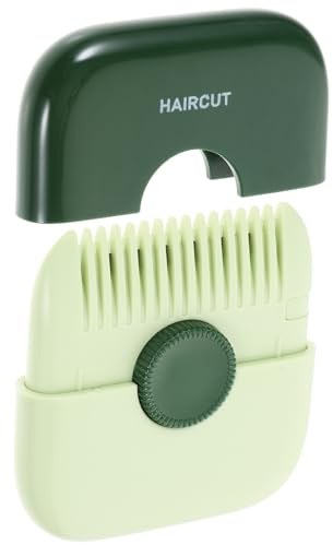 AMUSLESUR Praktischer Haarschneidekamm mit Schutzklinge Kompakter ABS Edelstahl Styling und Fransenverdünnerkamm für Selbsthaarschnitte zu Hause Hautschonend und Handlich