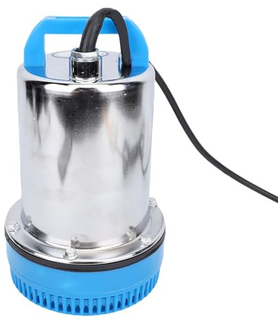 KIMISS Pompa Sommersa da 12 V, Pompa Ad Alta Prevalenza con Uscita da 1 Pollice per Giardinaggio e Acquacoltura, Sollevamento da 8 M, Portata da ³/h, Cavo da 7 M