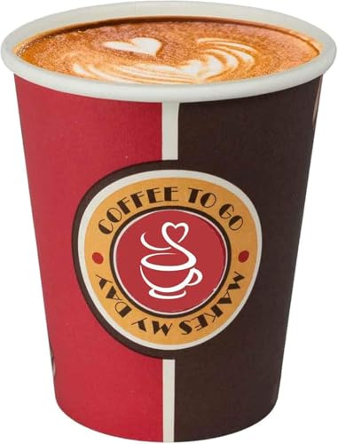 Shov Tazza da caffè To Go, 300 ml, usa e getta, per bevande calde, tazza usa e getta, ideale per caffè, tè e cacao, bicchieri di carta per caffè, chiosco e ufficio (1000 pezzi)
