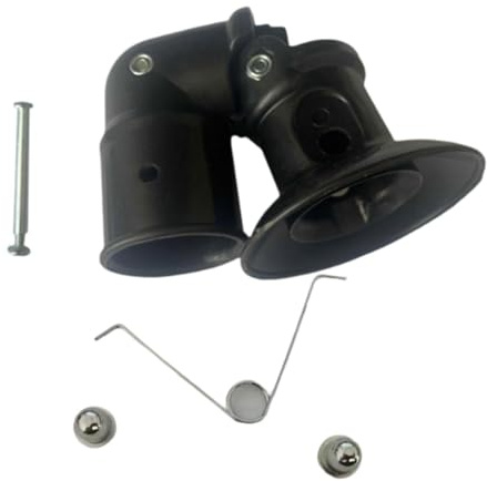 ZGUZMCMK Conector de Repuesto para Cabezal Curvo de Sombrilla, Accesorio de Cabezal de Codo para Sombrilla con Estructura de Metal PP Resistente para Jardín, P