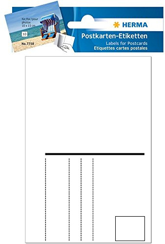 HERMA 7758 Postkarten Etiketten, 95 x 145mm, 10 Stück (10er Pack)