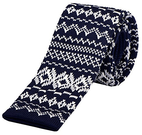 DonDon schmale Strickkrawatte Krawatte Herren retro 5 cm