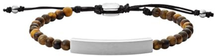 Fossil Armband Für Männer Vintage Casual, Länge: 170mm ~ 250mm Braun Semi-Precious Armband, JF03176040