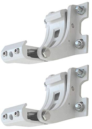 Mendler 2er-Set Wandhalterung für Markise T122 T123 - weiß | Wandkonsole, Wandmontage, Adapter