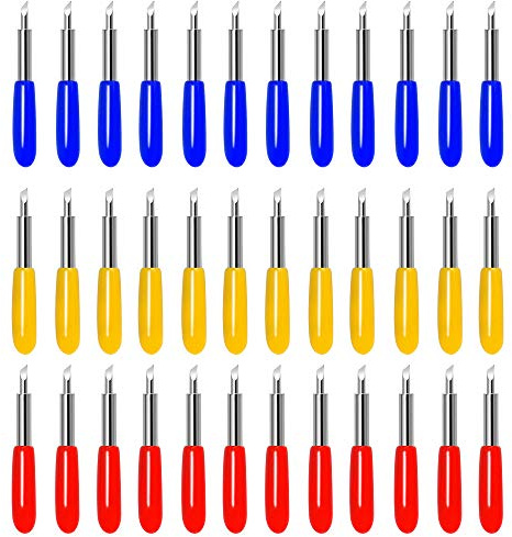Juego de 36 cuchillas de corte para Explore Air 2/Air Maker Expression cuchillas de repuesto para tela de vinilo (30, 45, 60 grados) (multicolor)