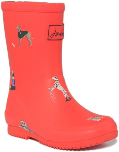 Joules Arrotolare Welly, Stivali in Gomma, Cani da Trekking Rosa, 27 EU