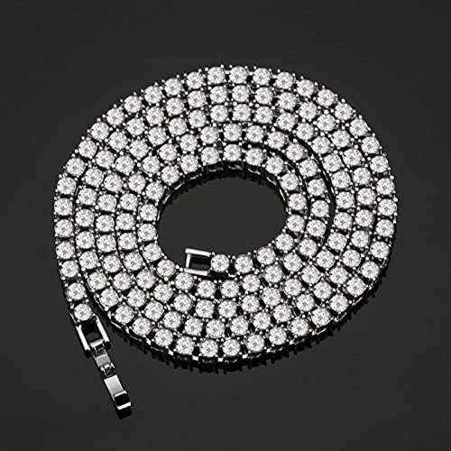 SONGK 4MM Tennis Armband Halskette Männer Tennis Kette Mode Hip-Hop Schmuck Frauen 16/18/20/24/30 Zoll Choker Kette Geschenk