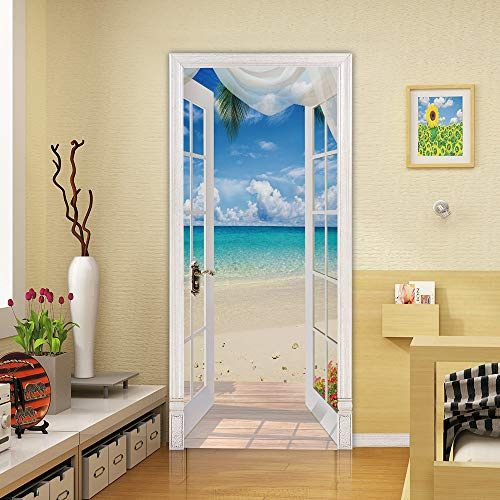 3D Türtapete Selbstklebend Türposter - LANDSCHAFT - Türaufkleber Türfolie PREMIUM PVC Wasserfest Wandtattoo Für Schlafzimmer Wohnzimmer Tür Dekoration Tapete 86 x 200 cm