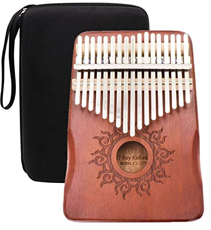 Kalimba Daumenklavier 17 Schlüssel - Kalimba Thumb Piano Instrument Finger Klavier Musikinstrument Geschenk mit Tragetasche für Kinder Anfänger