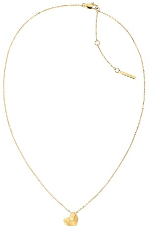 Calvin Klein Halskette für Damen mit Anhänger in Herzform Kollektion FACETED HEART aus Edelstahl - Erhältlich in Silber oder Gold Version