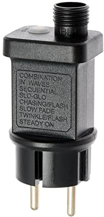 Magie di Natale Repuesto transformador opcional para luces LED con enchufe europeo IP44 y controlador de memoria (6 V - 9 W)