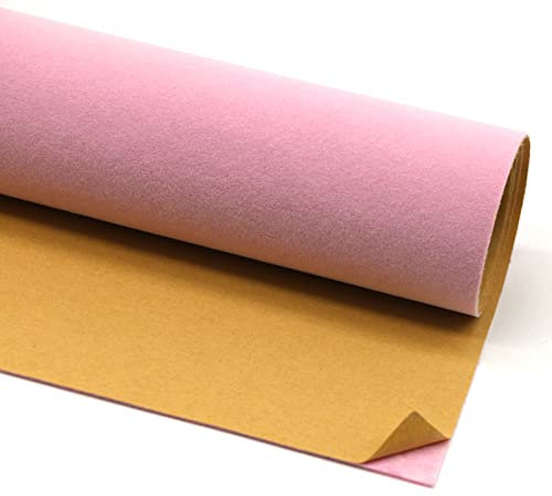 HARICSET 150 cm Breit Bastelfilz Selbstklebend Kinder Vliesstoff Stoff Filzplatten zum Filzuntersetzer Basteln Nähen DIY Patchwork(Size:1.5 * 0.5m,Color:Rosa)