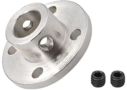 DMiotech 10mm Interno Diametro H13xD16 Flangia Accoppiamento Connettore Rigido Guida Albero Supporto Accoppiatore Albero Accoppiamento con Viti per Fai-da-Te RC Modello Motori Argento