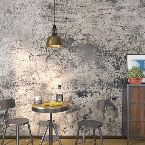 FunStick 40CM x 12M Papier Peint Adhesif Mural Cuisine Gris Papier Adhesif pour Meuble Cuisine Effet Béton Rouleau Adhesif pour Meuble Gris Salon Étagère Lavable Film Autocollant Mural Beton