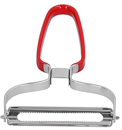 Vegetable Peeler Multifunctional, Manual Cucumber Peeler Vegetable Peeler Manual Fruit Cucumber Wide‑Mouth Peeling Tool for Cabbage Carrot (Red)