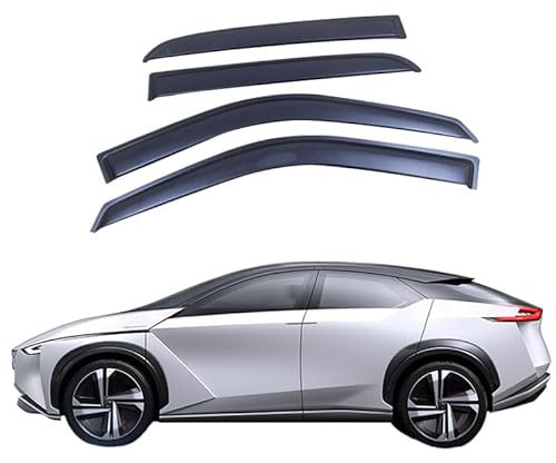 OTTSAN Auto Windabweiser für Ford Fiesta 2009-2024, Autofenster Windabweisern Set Regenabweiser Seitenfensterabweiser Autofenster Regenschutz Deflektoren Auto Zubehör,BlackA
