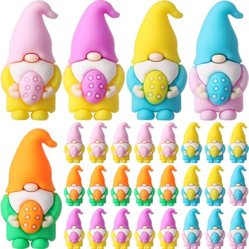 DoubleFill 30 Figuras de gnomos de Pascua para Rellenar Huevos de Pascua, estatuas de gnomos pequeños para esconderse y Buscar, gnomos de Primavera y Pascua para Recuerdos de Fiesta, Regalos de