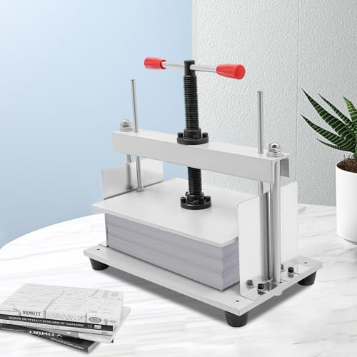 ROMYIX A4 Stahlscheine Rechnung Glätten Maschine Manuelle Papierpresse Maschine Notizen Rechnung Buchbinder Presse Schraube Buchbinderei Finanzielle Quittung Glätten Papierherstellung Maschine