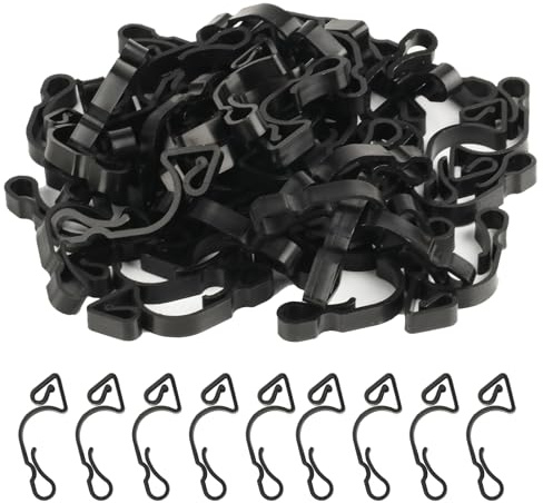 50 Pcs Giant Gutter Hooks for Outdoor Lights Black Weatherproof Xmas | Hanging Fairy Lights, Rope Lights String Lights, Christmas Lights Gutter Clips