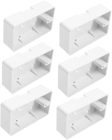 ARTIBETTER 6pcs Wall Mounted Junction Box Surface Mount Electrical Outlet Box with Integrated Switch for Home and Office Easy Installation and Multidevice Compatibility