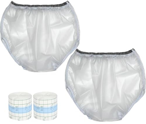 Inkontinenz Pants,Windelüberhosen Für Erwachsene,Auslaufsichere Plastikhosen Hoher,Ultraleichte Schutzüberhosen,Waschbare Anti-Urin-Stillunterwäsche,Postoperative Unterwäsche