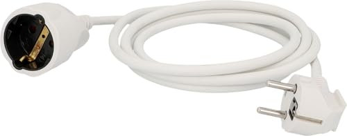 UNITEC Schuko - Prolunga H05VV-F3G 1,5 mm², IP20, 2 m, colore: Bianco