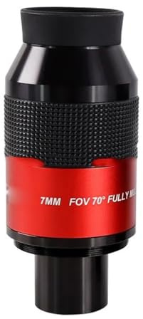 Teleskoptillbehör teleskop okular 70 graders platt fält 7 mm 14 mm 22 mm ultra vidvinkel okular astronomiskt teleskop tillbehör teleskop okular (7 mm)