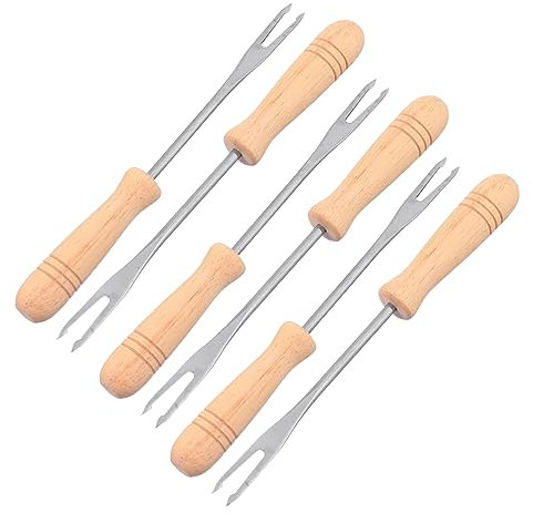 Toyvian 6pièces Fourchette à Maïs Acier Inoxydable Porte-épis De Maïs Pour Barbecue Pour Fruits Et Snacks