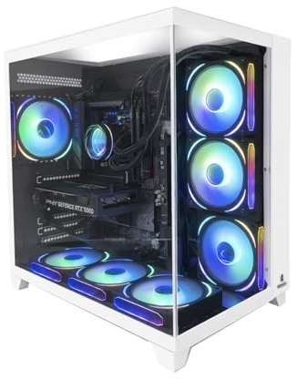 NitroPC - PC Gaming Extremo (Intel Core i5 14400F 10/16 4.7GHz, RTX 5060 8GB, RAM 16GB, M.2 1TB, Windows 11 Pro, iluminación RGB, WiFi) Ordenador de sobremesa, PC Gamer (Blanco)