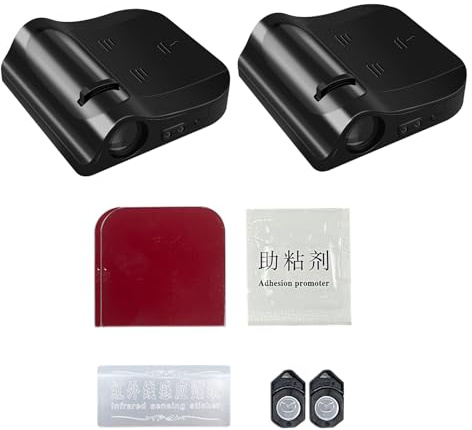 Proyector de Luces para Puertas de Coche y Automóvil,Lámpara Proyector De Alas Para Puertas De Coche 2 Piezas | Accesorios De Iluminación Para Suelo Lámparas Ambiente Automáticas Para Regalos