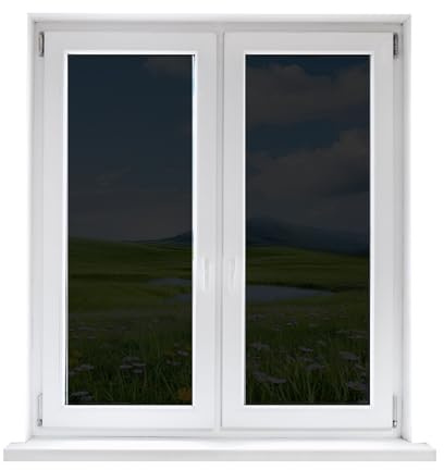 Wärmeschutzfolie Fenster 80 x 300 cm mit Uv-Schutz Und Hitzeschutz Selbstklebend Sonnenschutzfolie Sichtschutzfolie Glasfolie für Fenster Außen & Innen, Schwarz