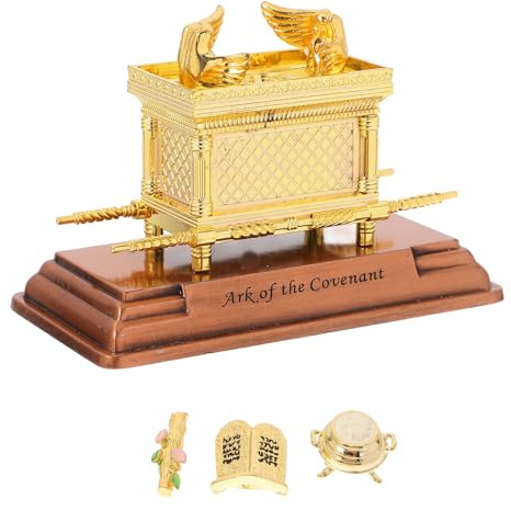 HOOTNEE Estatua Religiosa Bíblica de Aleación de Zinc Dorada para Adorno de Mesa y Colección Espiritual Hogar Experiencia Interactiva y Representación Auténtica