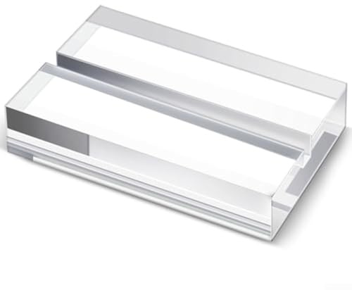 10 Stück Acryl Kartenhalter Ständer Set mit stabiler Basis zum Präsentieren von Trading und für Sportkarten in einem klaren Acryl Design