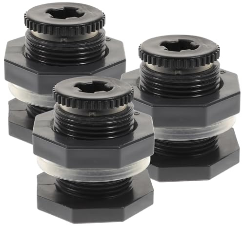 EXQUIMEUBLE Set di Raccordi Passanti per Serbatoio Acqua in Pvc da 1/2 Pollice, Resistente e Anti-crepa, per Lavelli e Barili da Pioggia in Uso Domestico e Commerciale
