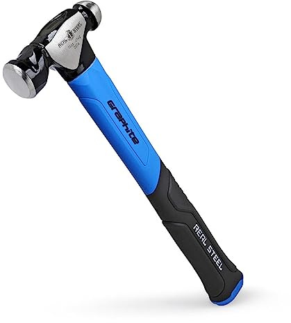 REAL STEEL 0504 - Martillo de bola forjado de grafito con agarre antideslizante, 453.6 g