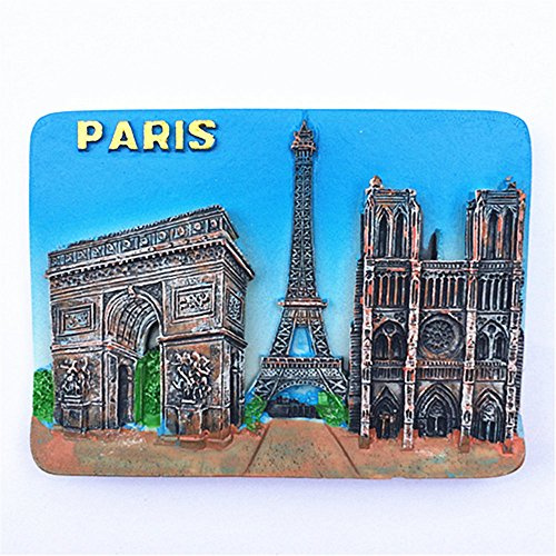 Kühlschrankmagnet Paris Frankreich, 3D-Kühlschrankmagnet, Paris-Souvenir-Aufkleber, Dekoration für Zuhause und Küche, Paris Frankreich