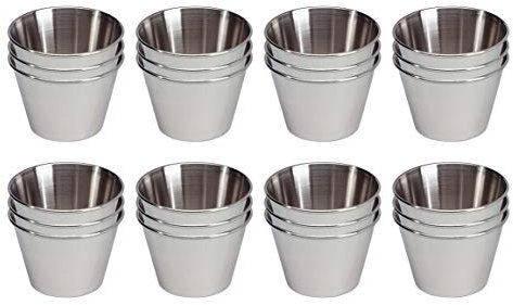 EUROXANTY Molde para Flan 24 unidades | Flanera Individual | Molde de flan liso | Molde antiadherente | Molde gelatinas | Molde para pastelitos | Molde redondo | Ø7 cm