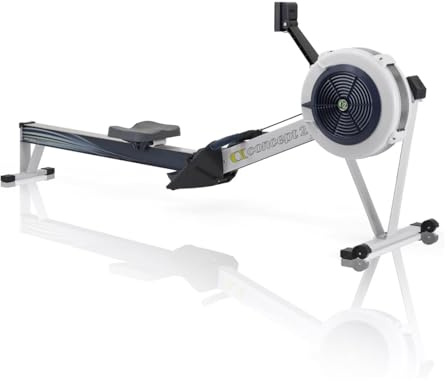 Concept2 RowErg Model D Indoor Rowing Machine with PM5 Monitor, Device Holder, Adjustable Air Resistance, Easy Storage (Gray)