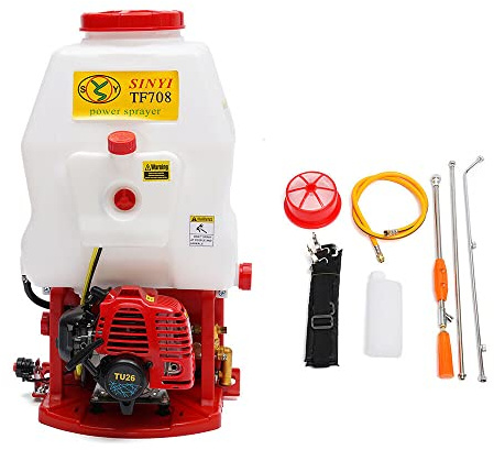 Kaibrite Pulverizador trasero con motor de gasolina, 20 L, 2 tiempos, 25,4 CC, para jardín, plantas y malas hierbas