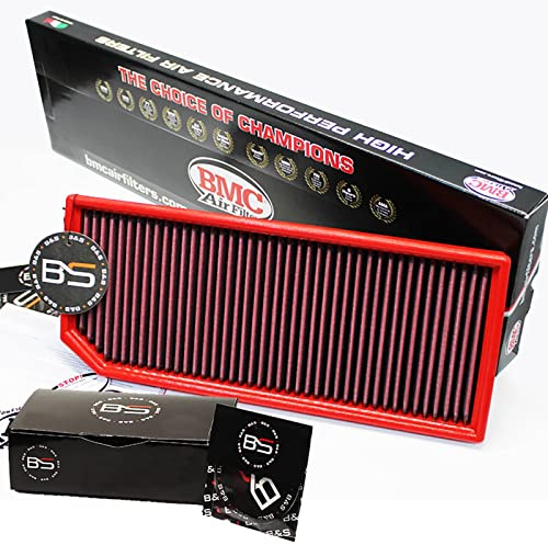 B&S Kit Filtro Aria Sportivo Aspirazione Rigenerabile Lavabile FB409/01 con Profumatore Interni