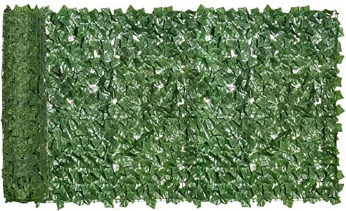 Efeu Sichtschutz Ausziehbar Efeu Sichtschutz Balkon Künstliche Gartenhecke Gartenzaun 0609(1.5x14m/4.92x45.93ft)