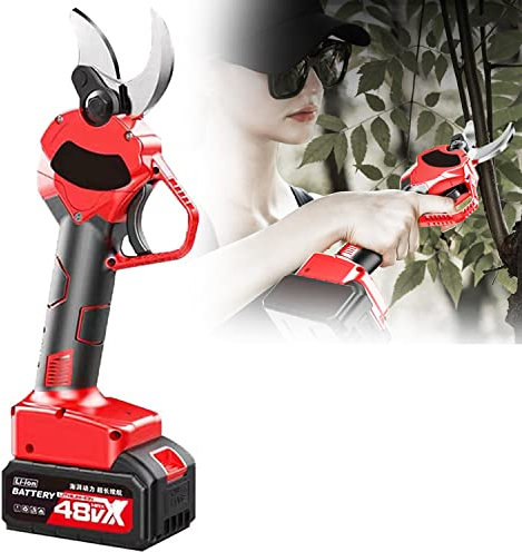 YILEFU Forbici Potatura a Batteria 21V Cesoie Elettrica 2pcs 10000 mAh Batterie Calibro 40mm Forbici Potatura Elettriche Ricaricabile Professionali da Giardino,per Potatura Rami Cespugli Frutteti