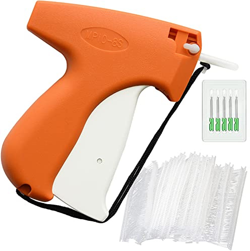 1606 pezzi kit di pistola per etichettatrici per vestiti, pistola per etichettatrici per vestiti, pistola con 6 aghi in acciaio e 1600 chiusure per barbe da 2,5 cm per applicazioni di etichettatura