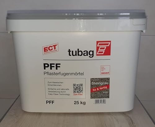 FHS24 Tubag Pflasterfugenmörtel F PFF 25 kg/Eimer Steingrau TUBAG