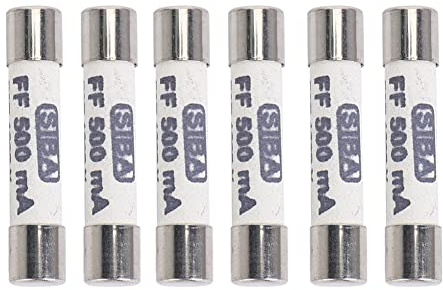 6X 1000V 500MA 6.3 x 32mm White Ceramic Fuse for Multimeter
