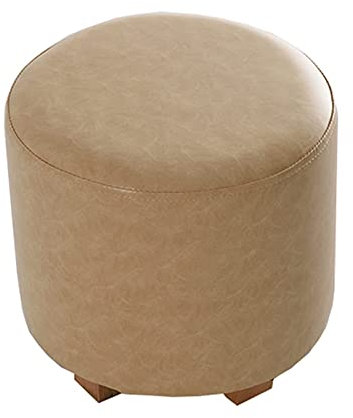 Collic Künstlicher Lederhocker Massives Holzhaus Küche Schlafzimmer Wohnzimmer Freizeit Und Unterhaltung Praktische Nicht Rutschfeste Kleine Bank Für Kinder, Zuhause, Diy (Farbe: Braun, Größe: 31 * 3,