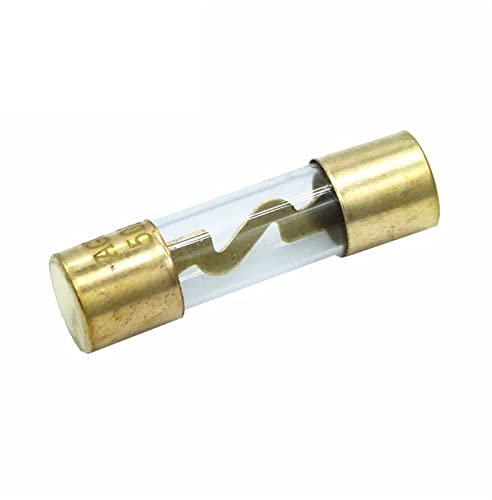 LHLIAN Sicherung 5 Stück 10 * 38 mm vergoldete Glassicherung Sicherungen Pack Auto-Audio-Verstärker 10A 15A 20A 25A 30A 40A 50A 60A 70A 80A 100A Auto-Sicherung Home (Size : 50A)