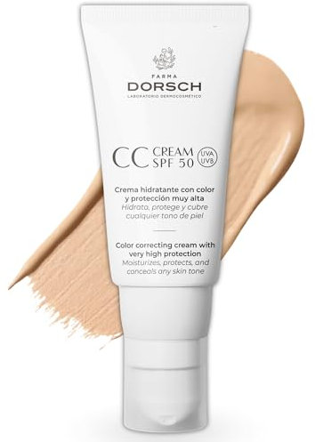 Farma Dorsch - CC Cream SPF 50 | Crema Idratante Colorata Antimacchie e Opacizzante | Protezione 360º UVA/UVB, Luce Blu e Inquinamento | Vitamina C | 50 ml